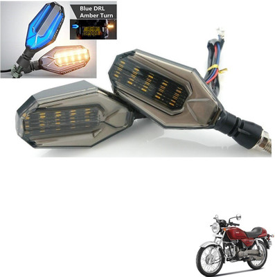 AuTO ADDiCT Front, Rear, Side LED Indicator Light for Hero Splendor pro classic(Blue, Yellow)
