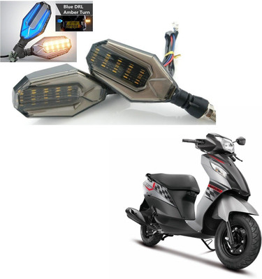 AuTO ADDiCT Front, Rear, Side LED Indicator Light for Suzuki Lets(Blue, Yellow)