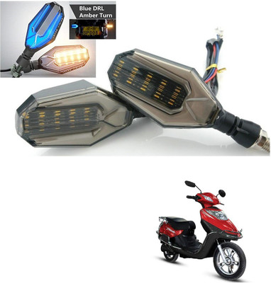 AuTO ADDiCT Front, Rear, Side LED Indicator Light for Kinetic Evoque(Blue, Yellow)