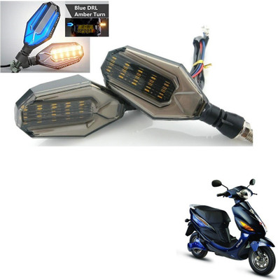 AuTO ADDiCT Front, Rear, Side LED Indicator Light for Hero Flame DS125(Blue, Yellow)