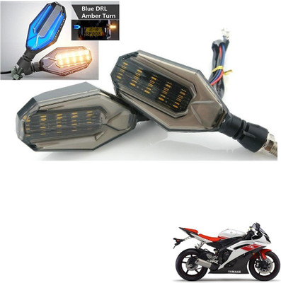 AuTO ADDiCT Front, Rear, Side LED Indicator Light for Yamaha YZF R1(Blue, Yellow)