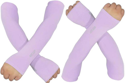 Aadikart Nylon Arm Sleeve For Men & Women(Free, Purple)