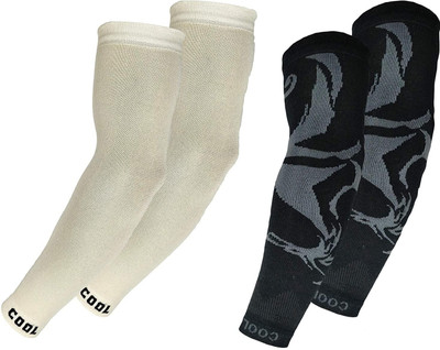 Cozyway Cotton Arm Sleeve For Men With Tattoo(Free, Beige, Black)