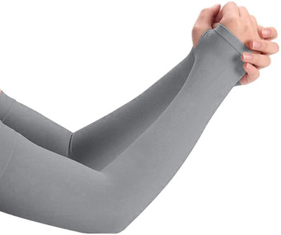 Aadikart Nylon Arm Sleeve For Men & Women(XL, Grey)