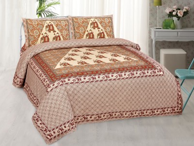 sapphirelanes 210 TC Cotton King, King Geometric Flat Bedsheet(Pack of 1, Multicolor, Mult color)