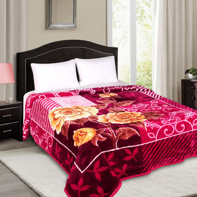 Signature Printed Double Mink Blanket for  Heavy Winter(Polyester, Multicolor)