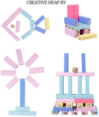 University Trendz Blocks Timber Tower Block Game(Multicolor)
