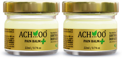 ACH...OO Natural Pain Balm Plus -22 ml With Wintergreen and Eucalyptus Oil (Pack of 2) Balm(2 x 22 ml)