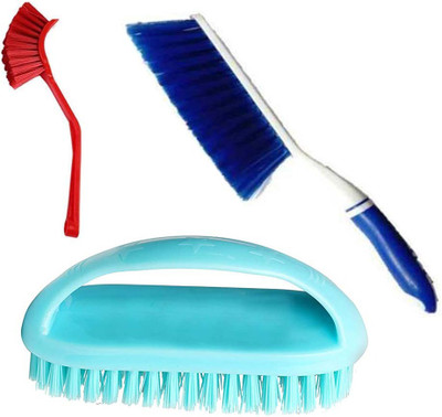 Three Mask Nylon Wet and Dry Brush(Multicolor, 3 Units)