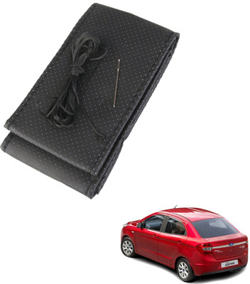 AuTO ADDiCT Steering Cover For Ford Figo, Aspire(Black, Leatherite)