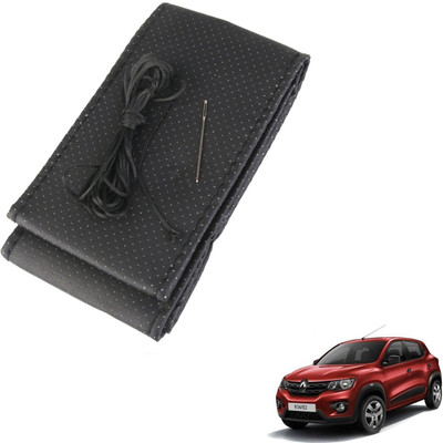 AuTO ADDiCT Steering Cover For Renault Kwid(Black, Leatherite)