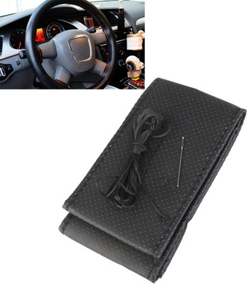 AuTO ADDiCT Steering Cover For Tata Safari, Grand Dicor(Black, Leatherite)