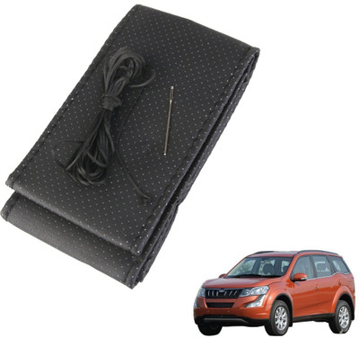 AuTO ADDiCT Steering Cover For Mahindra XUV(Black, Leatherite)