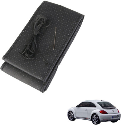 AuTO ADDiCT Steering Cover For Volkswagen Beetle(Black, Leatherite)