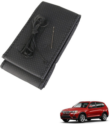 AuTO ADDiCT Steering Cover For BMW X3(Black, Leatherite)
