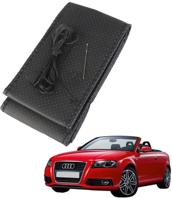 AuTO ADDiCT Steering Cover For Audi A3(Black, Leatherite)