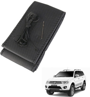 AuTO ADDiCT Steering Cover For Mitsubishi Pajero Sport(Black, Leatherite)