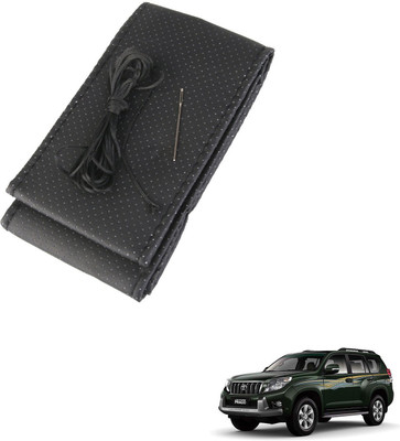 AuTO ADDiCT Steering Cover For Toyota Land Cruiser Prado(Black, Leatherite)