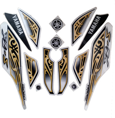 Automopix Sticker & Decal for Bike(Yellow)