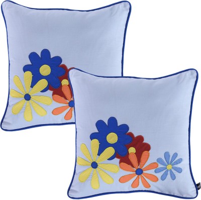 Hugs N Rugs Embroidered Cushions Cover(Pack of 2, 40 cm*40 cm, Multicolor)