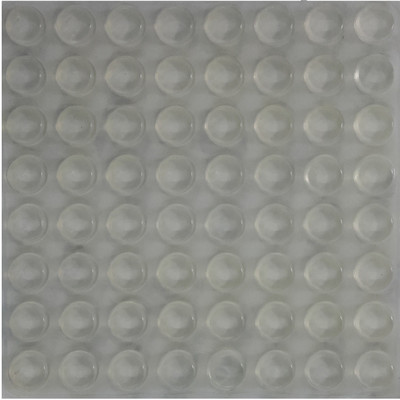 Volo Round Self Adhesive Silicone Bumper, Circular Dots Cabinet Safety Stoppers for Drawer with Mute Buffer( Pack of 64 pcs) Floor Mounted Door Stopper(White)