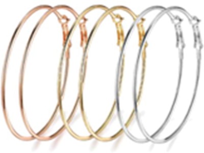 Scintillare by Sukkhi Glimmery Gold & Rhodium Plated Hoop Earring for Women Alloy Hoop Earring