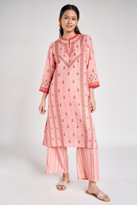 GLOBAL DESI Women Kurta Palazzo Set