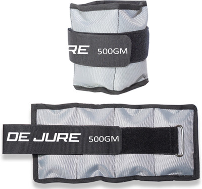 DE JURE FITNESS ANKLE WEIGHT (GREY/BLACK) 0.5 KG PAIR (0.5KG X 2 PCS) Grey Ankle & Wrist Weight(1 kg)