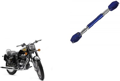 AutoVHPR Roy Enfiel Bull Blue Handle Bar Reduces Vibrations Handle Bar(Blue, Silver)