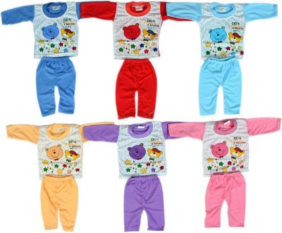 UR GROUP OF COMPANY Baby Boys & Baby Girls Casual T-shirt Pyjama(MULTICOLOUR)