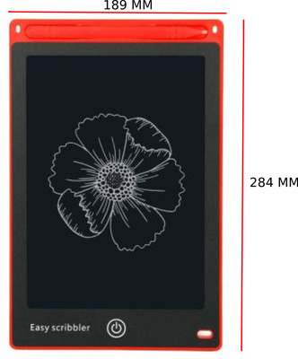 Easy Scribbler 12 inch Portable LCD E-writting Pad, Drawing Tablet Board with Stylus for Drawing and Writing with Super Light Screen(Red)
