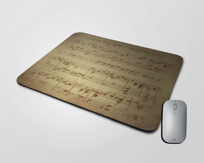 BLISSart Mousepad For Laptops Computer Gaming Mouse Pad HD Printed-Music Notes Book Non Slip Base Mousepad(Square)