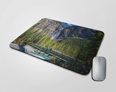 BLISSart Mousepad For Laptops Computer Gaming Mouse Pad HD Printed-Water Fall & River Non Slip Base Mousepad(Square)