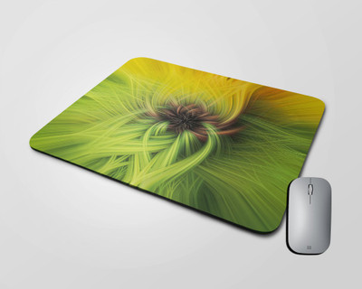 BLISSart Mousepad For Laptops Computer Gaming Mouse Pad HD Printed-Green Braided Like Non Slip Base Mousepad(Square (9 X 7.5 Inches))