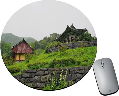 BLISSart Mousepad For Laptops Computer Gaming Mouse Pad HD Printed-Temples in Nature Non Slip Base Mousepad(Multicolor)