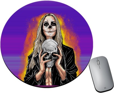 BLISSart Mousepad For Laptops Computer Gaming Mouse Pad HD Printed-Halloween Theme Girl Mousepad(Multicolor)