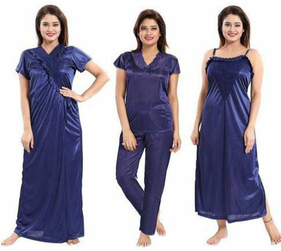 ovida Women Nighty(Blue)