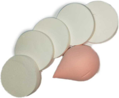 overlook 6 Sponge and Puff for Makeup for Foundation and Compact Use