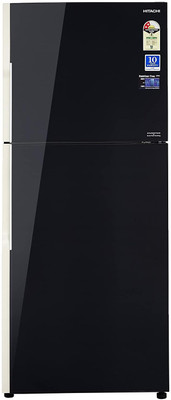 Hitachi 451 L Frost Free Double Door 2 Star Refrigerator  (Black, R-VG470PND3- (XGR))