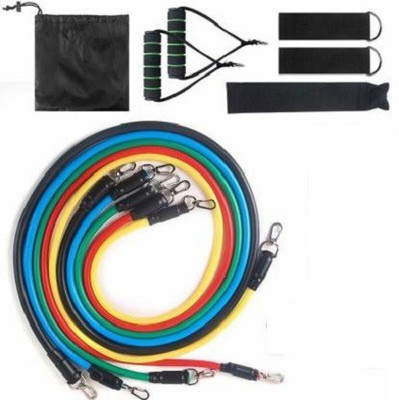 ADONYX Resistance Bands Set with Door Anchor, Handles, Ankle Straps Resistance Tube(Multicolor)