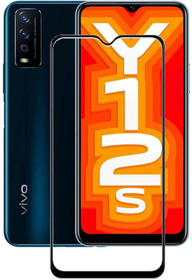 Caseline Edge To Edge Tempered Glass for vivo y12s(Pack of 1)