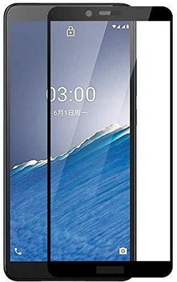 Caseline Edge To Edge Tempered Glass for nokia c3(Pack of 1)