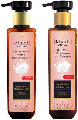 khadi veda Goat Milk Shampoo & Conditioner Each 200 ml Combo.(400 ml)