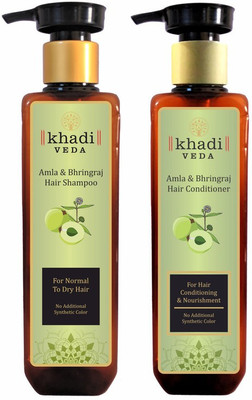 khadi veda Amla bhringraj shampoo & Conditioner Each 200 ml Combo.(400 ml)