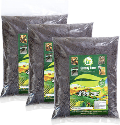 Greeny farm vermicompost GFVC003 Fertilizer(3 kg, Powder)
