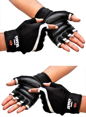 SKYFIT COMBO PACK 2 SuperFit Gym Sports Gloves Gym & Fitness Gloves(Black)