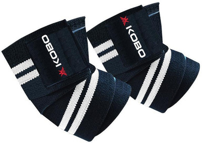 KOBO Power Lifting Elbow Wrap / Elbow Support for Weightlifting Body Building (Pair) Elbow Support(Multicolor)