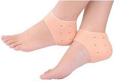 CareHut Heel Socks Silicone heel protector pain relief Gel Heel (Beige) Heel Support(Beige)