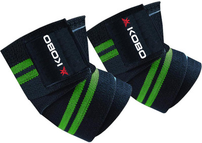 KOBO Power Lifting Elbow Wrap / Elbow Support for Weightlifting Body Building (Pair) Elbow Support(Multicolor)