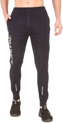 UZARUS Solid Men Dark Blue Track Pants